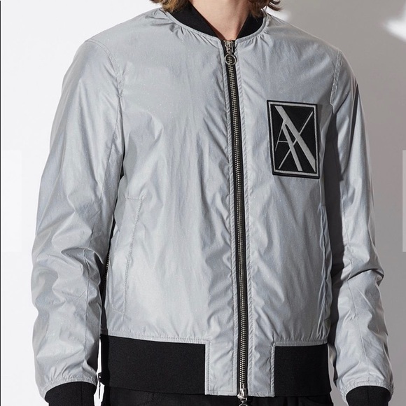 reflective armani jacket